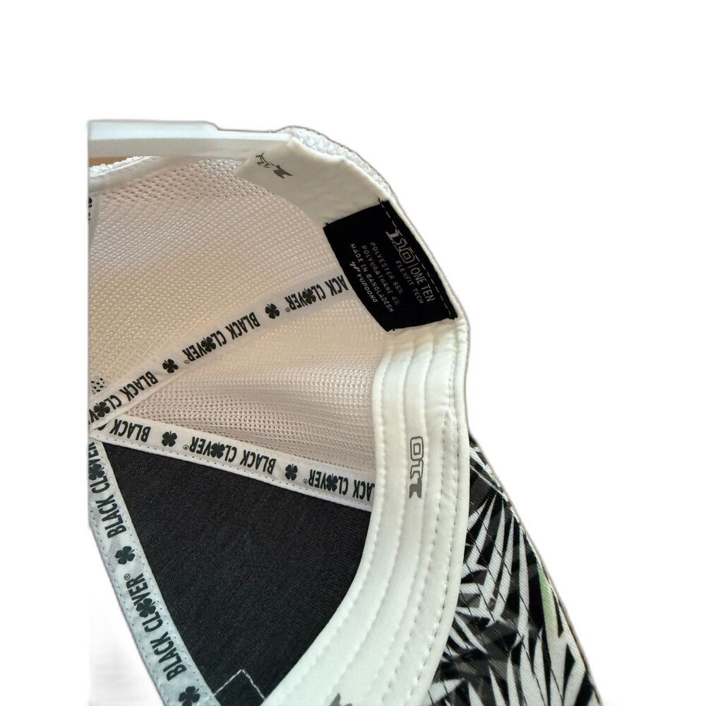 Black Clover Live Lucky 110 Snapback Hat Palm Leaf Tropical Mesh Trucker Cap NWT - Picture 6 of 8